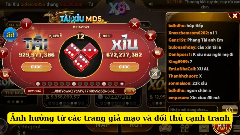 Ảnh hưởng từ các trang giả mạo và đối thủ cạnh tranh